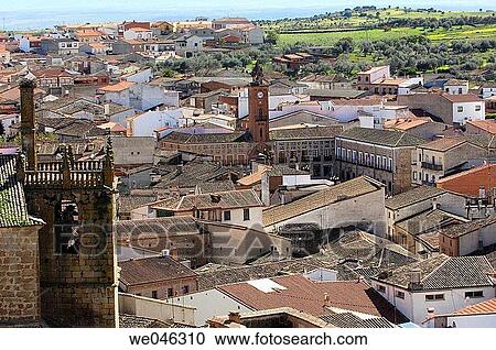 Aerial view of Oropesa from the Castle. Toledo province. Castilla-La Mancha. Spain View Large Photo Image Stock Image - Aerial view of Oropesa from the Castle. Toledo province. Castilla-La Mancha. Spain. Fotosearch