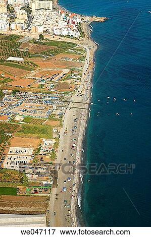 Aerial view on Chucho beach, Axarqu? a. Costa del Sol, Andalusia, Spain View Large Photo Image Stock Photo - Aerial view on Chucho beach, Axarqu? a. Costa del Sol, Andalusia, Spain. Fotosearch