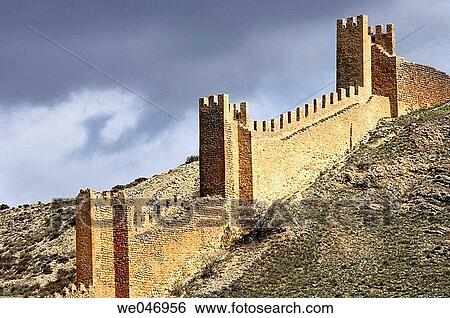 Albarrac? n walls. Albarrac? n. Teruel. Arag? n. Spain. View Large Photo Image Stock Photograph - Albarrac? n walls. Albarrac? n. Teruel. Arag? n. Spain.. Fotosearch
