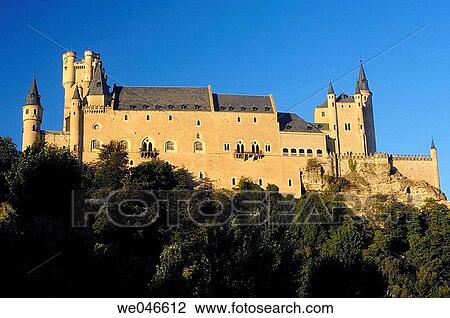 Alcazar fortress, Segovia. Castilla-Le? n, Spain View Large Photo Image Stock Image - Alcazar fortress, Segovia. Castilla-Le? n, Spain. Fotosearch