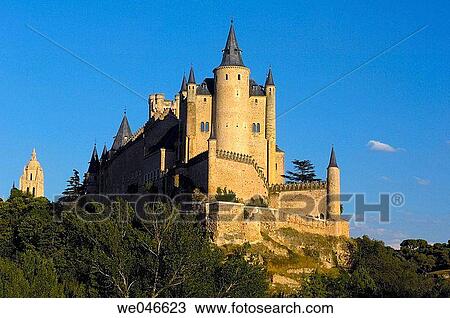 Alcazar fortress, Segovia. Castilla-Le? n, Spain View Large Photo Image Stock Image - Alcazar fortress, Segovia. Castilla-Le? n, Spain. Fotosearch