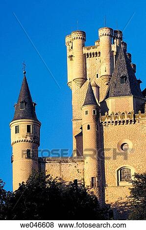 Alcazar fortress, Segovia. Castilla-Le? n, Spain View Large Photo Image Stock Photo - Alcazar fortress, Segovia. Castilla-Le? n, Spain. Fotosearch