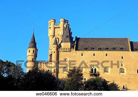 Alcazar fortress, Segovia. Castilla-Le? n, Spain View Large Photo Image Stock Photograph - Alcazar fortress, Segovia. Castilla-Le? n, Spain. Fotosearch