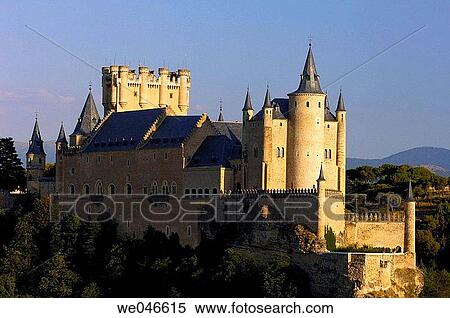 Alcazar fortress, Segovia. Castilla-Le? n, Spain View Large Photo Image Stock Photography - Alcazar fortress, Segovia. Castilla-Le? n, Spain. Fotosearch