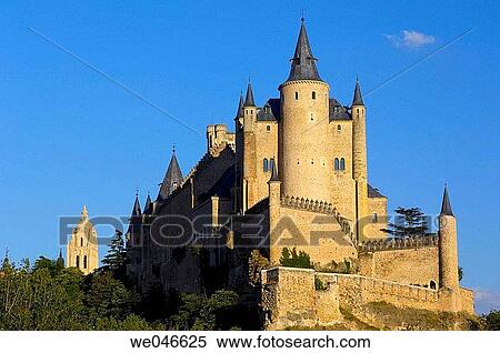 Alcazar fortress, Segovia. Castilla-Le? n, Spain View Large Photo Image Stock Photography - Alcazar fortress, Segovia. Castilla-Le? n, Spain. Fotosearch