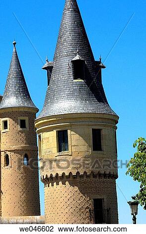 Alcazar fortress towers, Segovia. Castilla-Le? n, Spain View Large Photo Image Stock Image - Alcazar fortress towers, Segovia. Castilla-Le? n, Spain. Fotosearch