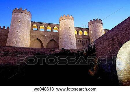 Alfajer? a Palace. Zaragoza. Spain. View Large Photo Image Stock Image - Alfajer? a Palace. Zaragoza. Spain.. Fotosearch