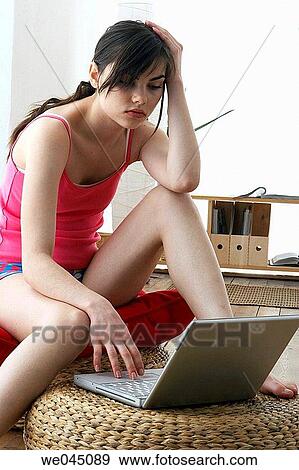 apathetic, barefoot, at-home, apathy, 20's View Large Photo Image Stock Photo - apathetic, barefoot, at-home, apathy, 20's. Fotosearch