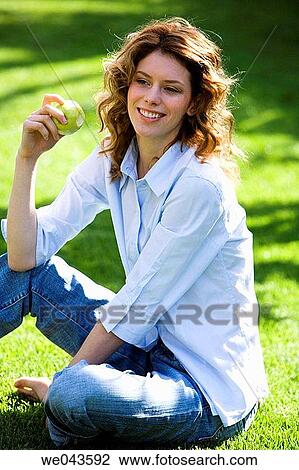 apple, barefoot, 20's View Large Photo Image Stock Image - apple, barefoot, 20's. Fotosearch