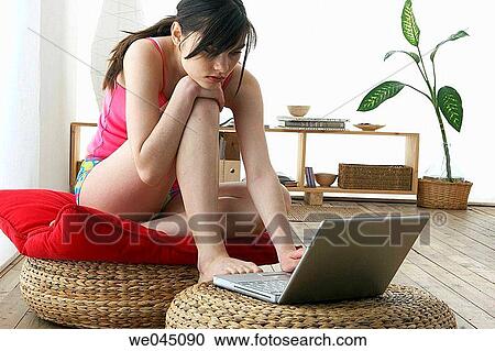at-home, boredom, bored, barefoot, 20's View Large Photo Image Stock Image - at-home, boredom, bored, barefoot, 20's. Fotosearch