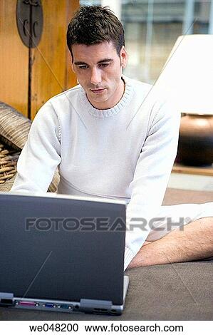 at-home, calm, barefoot, 30's View Large Photo Image Stock Image - at-home, calm, barefoot, 30's. Fotosearch