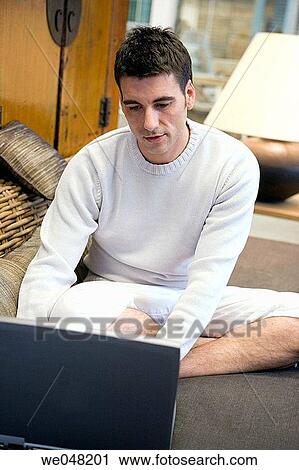 at-home, calm, barefoot, 30's View Large Photo Image Stock Image - at-home, calm, barefoot, 30's. Fotosearch