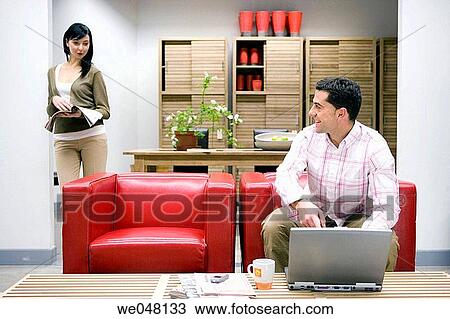 at-home, chair, 30's View Large Photo Image Stock Image - at-home, chair, 30's. Fotosearch