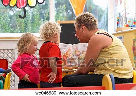 Stock Image - at-home, child, baby, 3-4 years. Fotosearch