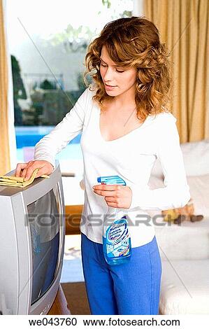 at-home, cleaning, clean, 20's View Large Photo Image Stock Image - at-home, cleaning, clean, 20's. Fotosearch