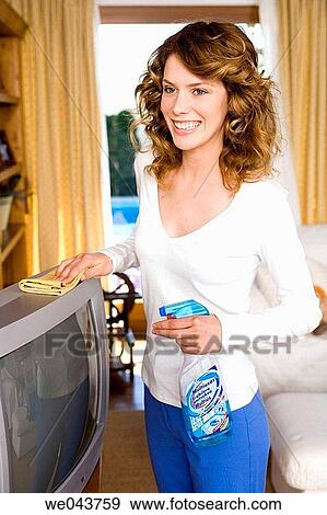 at-home, cleaning, clean, 20's View Large Photo Image Stock Photo - at-home, cleaning, clean, 20's. Fotosearch