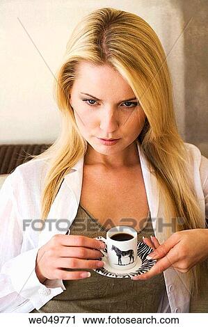 at-home, coffee, blond, absorbed View Large Photo Image Stock Image - at-home, coffee, blond, absorbed. Fotosearch