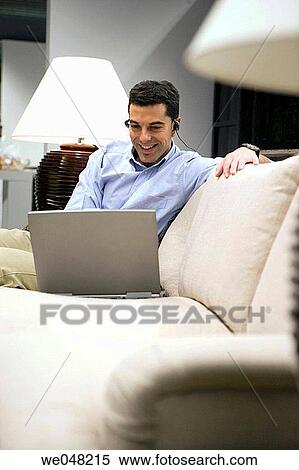 at-home, computer, 30's View Large Photo Image Stock Photography - at-home, computer, 30's. Fotosearch