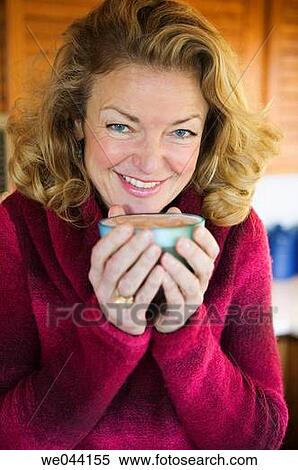 baby boomer, coffee, blond, at-home View Large Photo Image Stock Photography - baby boomer, coffee, blond, at-home. Fotosearch