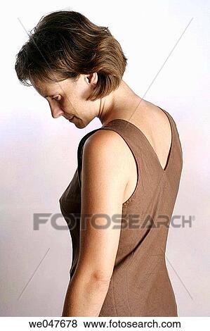 back view, brunette, contemporary View Large Photo Image Stock Photo - back view, brunette, contemporary. Fotosearch