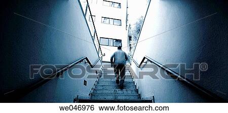 back view, Climbing stairs, contemporary, dark, darkness View Large Photo Image Stock Photograph - back view, Climbing stairs, contemporary, dark, darkness. Fotosearch