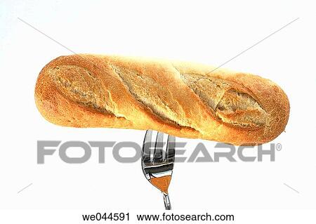 Baguette on a fork View Large Photo Image Stock Image - Baguette on a fork. Fotosearch