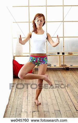 balance, barefoot, at-home View Large Photo Image Stock Image - balance, barefoot, at-home. Fotosearch