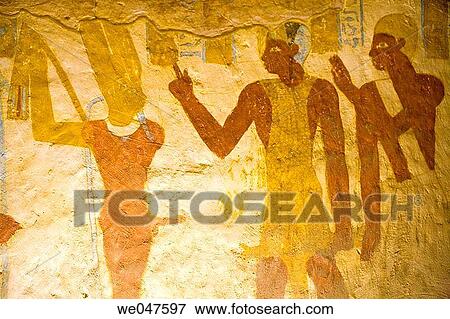 Bannentiu tomb and frescoes, rich merchant during 26th dynasty, digged in the rock. Phallic representation of Min, symbol of fertility. Oasis of Bahariya. Egypt View Large Photo Image Stock Photo - Bannentiu tomb and frescoes, rich merchant during 26th dynasty, digged in the rock. Phallic representation of Min, symbol of fertility. Oasis of Bahariya. Egypt. Fotosearch