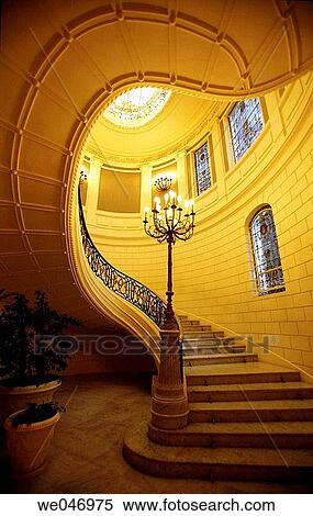 Stock Photography - bannister, handrail, empty, building, architecture. Fotosearch
