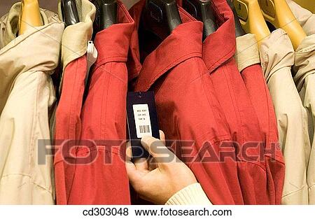 Stock Photo - bar, barcode, Clothing store, commerce. Fotosearch
