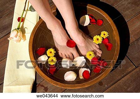barefoot, basin, bathe, bathing, Body care View Large Photo Image Picture - barefoot, basin, bathe, bathing, Body care. Fotosearch