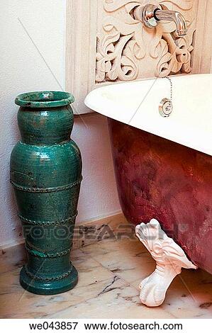 bathroom, bathtub, concept, corner, decoration View Large Photo Image Stock Photo - bathroom, bathtub, concept, corner, decoration. Fotosearch