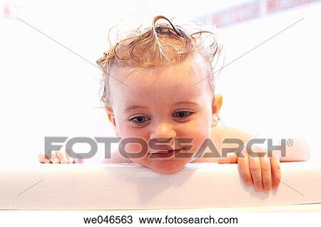 bathtub, baby, bathroom, bathing, bath, at-home View Large Photo Image Stock Image - bathtub, baby, bathroom, bathing, bath, at-home. Fotosearch