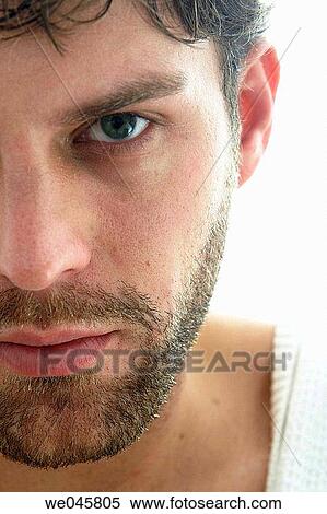 Stock Photography - beard, black hair, Close-up. Fotosearch
