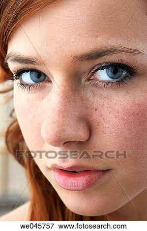 beauty, blue eyes, Close-up View Large Photo Image Stock Photo - beauty, blue eyes, Close-up. Fotosearch