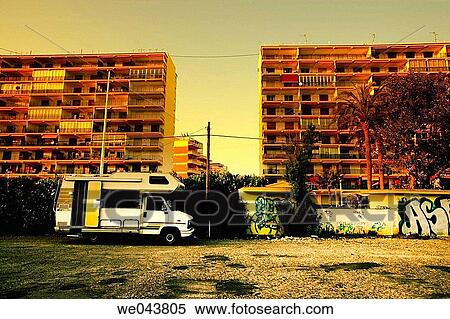 Stock Photography - block, city, caravan, building, architecture. Fotosearch