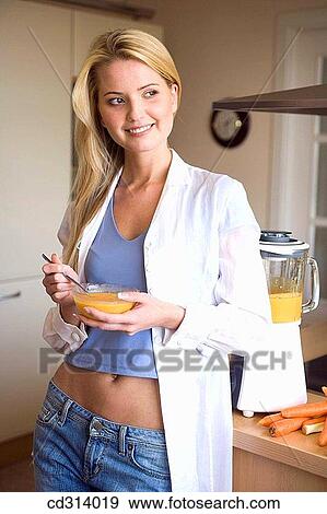 blond, bowl, at-home View Large Photo Image Stock Photo - blond, bowl, at-home. Fotosearch