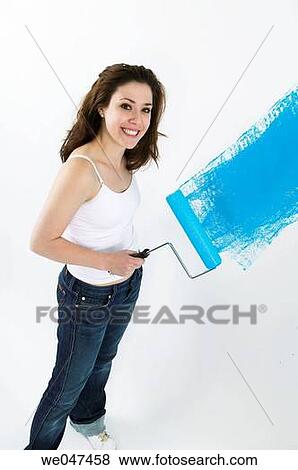 blue, brunette, amusement View Large Photo Image Stock Photo - blue, brunette, amusement. Fotosearch