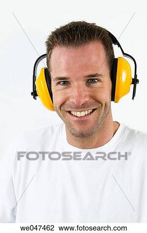 blue-collar, Blue-collar worker, Ear muffs View Large Photo Image Stock Image - blue-collar, Blue-collar worker, Ear muffs. Fotosearch