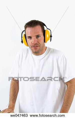 blue-collar, Blue-collar worker, Ear muffs View Large Photo Image Stock Image - blue-collar, Blue-collar worker, Ear muffs. Fotosearch