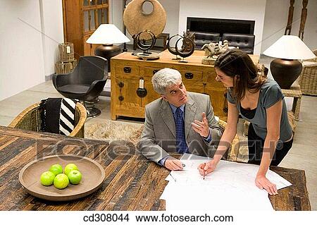 Picture - blueprint, boss, client. Fotosearch