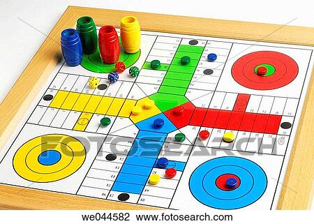 Stock Image - Board game, chip, Close-up, coloured. Fotosearch