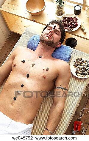 Stock Image - Body care, chilling out, contemporary. Fotosearch