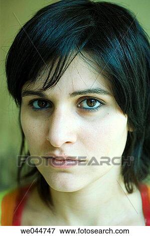 Brown eye, brunette, Close-up View Large Photo Image Stock Photo - Brown eye, brunette, Close-up. Fotosearch