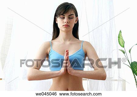 brunette, concentration, concentrate, at-home View Large Photo Image Stock Photograph - brunette, concentration, concentrate, at-home. Fotosearch