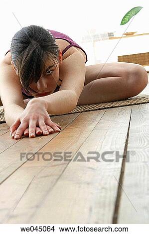 brunette, contemporary, calisthenics, at-home View Large Photo Image Picture - brunette, contemporary, calisthenics, at-home. Fotosearch