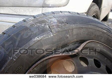 Bursted tire View Large Photo Image Picture - Bursted tire. Fotosearch