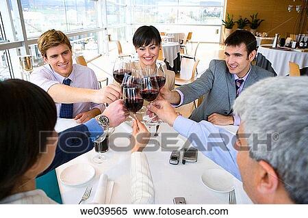 Stock Photography - business, businesspeople, businessman, Business lunch, achievement. Fotosearch