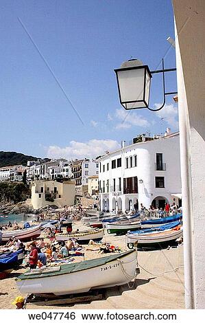 Calella de Palafrugell. Girona province. Spain View Large Photo Image Stock Photograph - Calella de Palafrugell. Girona province. Spain. Fotosearch