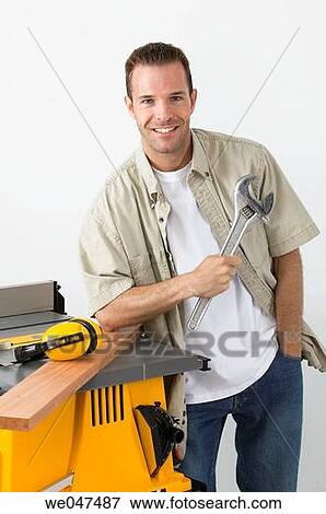 carpenter, contemporary, carpentry, Adjustable wrench View Large Photo Image Stock Photo - carpenter, contemporary, carpentry, Adjustable wrench. Fotosearch